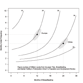 Figure courtesy of William Lavely from his paper "Sex, Breastfeeding, and Marital Fertility in Pretransition China" in Population and Development Review. 